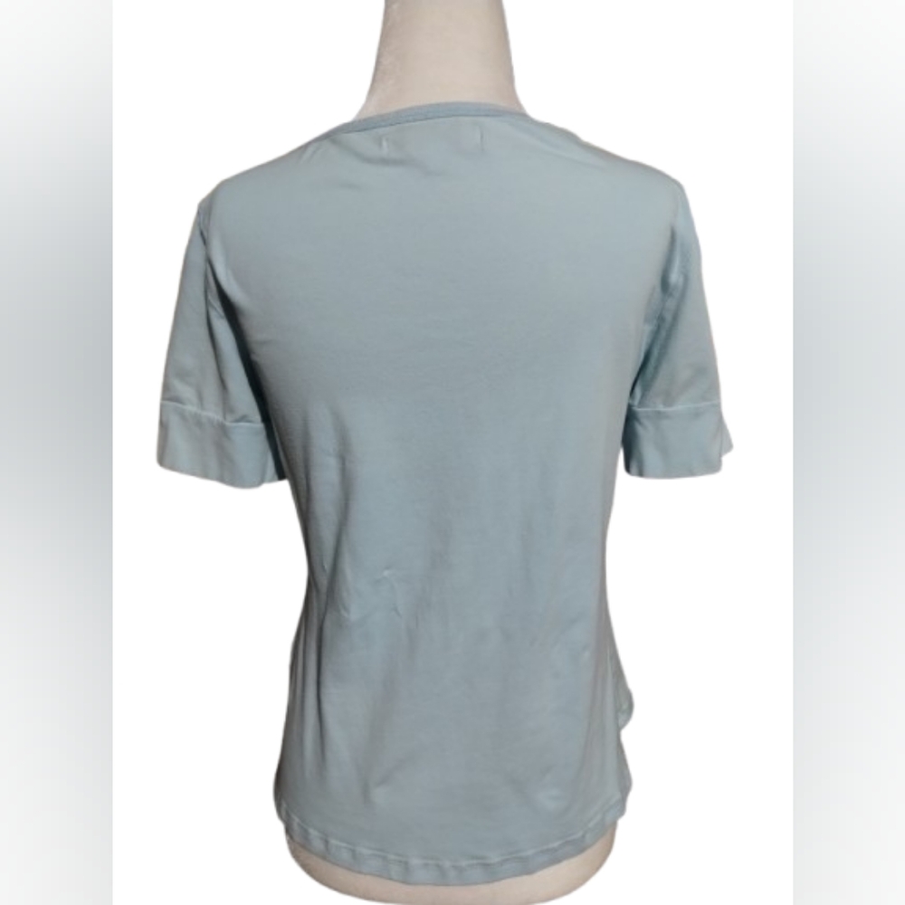 Romy Baby Blue Short Sleeve Top, XL - Picture 4 of 5